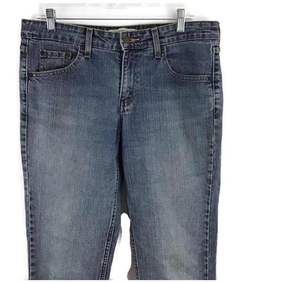 LEVIS WOMEN STRETCH LOW RISE BOOT CUT JEANS SIZE 10 LONG - Picture 3 of 6